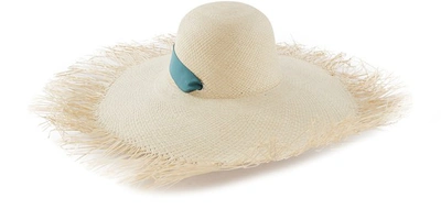 Shop Sensi Studio Lady Ibiza Straw Hat In Natural Straw White
