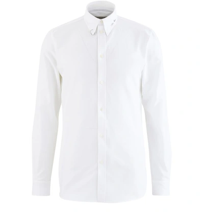 Shop Givenchy Piercing Collar Shirt In White