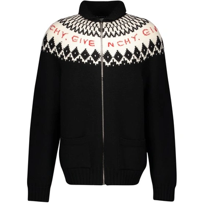 Shop Givenchy Blouson In Black/red/white