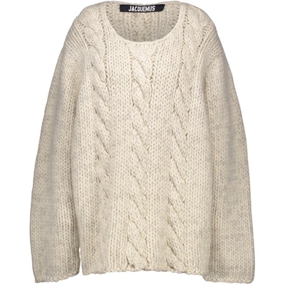 Shop Jacquemus Berger Jumper In Ecru