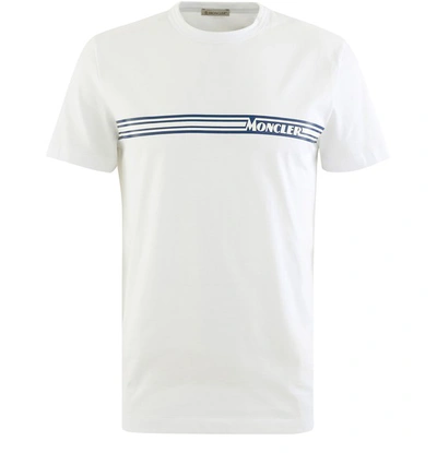 Shop Moncler Logo T-shirt In White