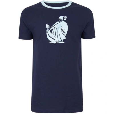 Shop Lanvin Mother And Daughter Print T-shirt In Navy