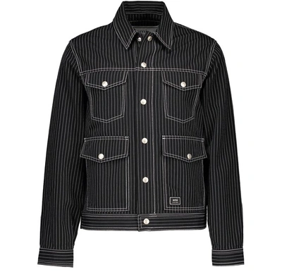 Shop Ami Alexandre Mattiussi New Wool Jacket In Noir Blanc