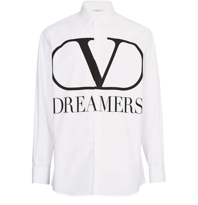 Shop Valentino V Dreamers Shirt In Bianco/nero