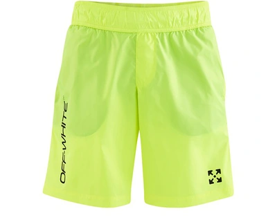 Shop Off-white Swim Shorts In Fluo Yellow