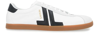 Shop Lanvin Glen Sneakers In White Black