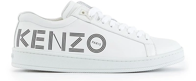 Shop Kenzo Tennix Low Top Sneakers In White