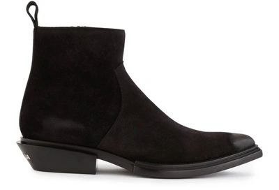 Shop Balenciaga Leather Ankle Boots In 1000