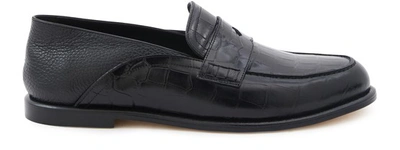 Shop Loewe Slip On Loafer In Black Black