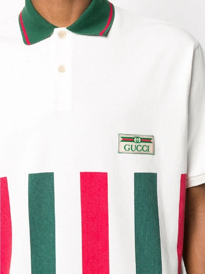 Shop Gucci Logo Polo In White