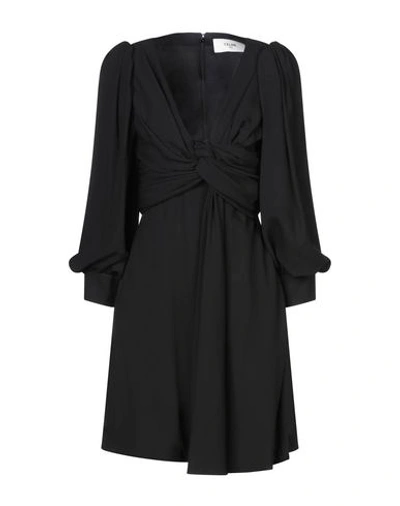 Shop Celine Woman Mini Dress Black Size 8 Silk