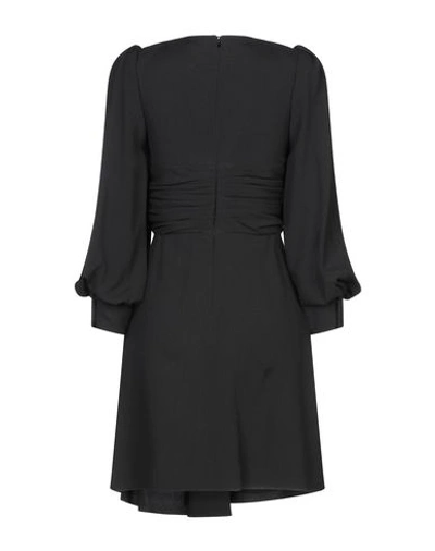 Celine Acetic Acid And Viscose Fiber Knit Dress With Long Sleeves In Black