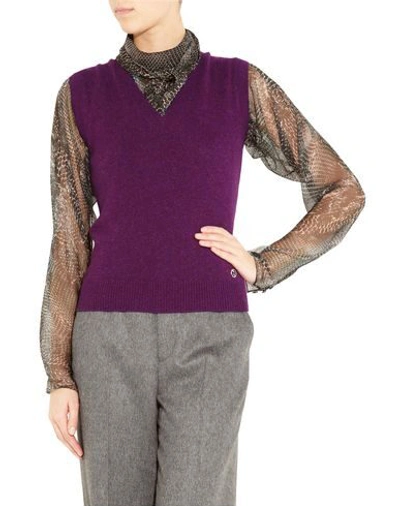 Shop Gucci Cashmere Blend In Mauve