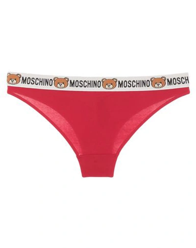 Shop Moschino Briefs In Red