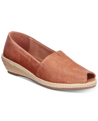 Shop Gentle Souls By Kenneth Cole Luci A-line Espadrille Wedges Women's Shoes In Cognac