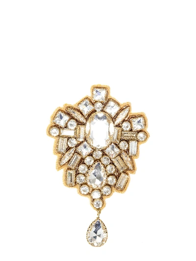 Shop Dries Van Noten Brooch In White