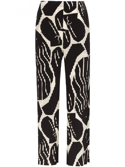 Shop Issey Miyake Cuddle Pleats Trousers In Black