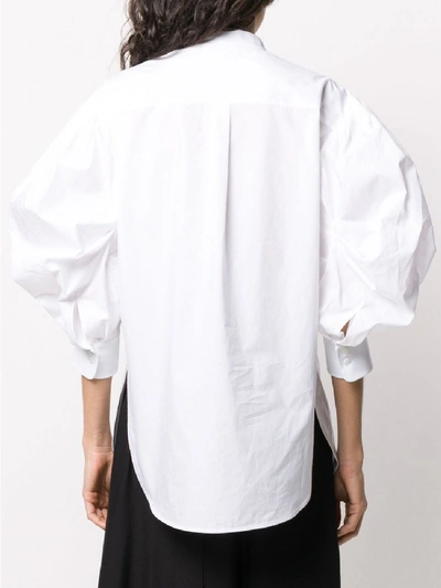 Shop Alexander Mcqueen Puffy Shoulders Shirt In White