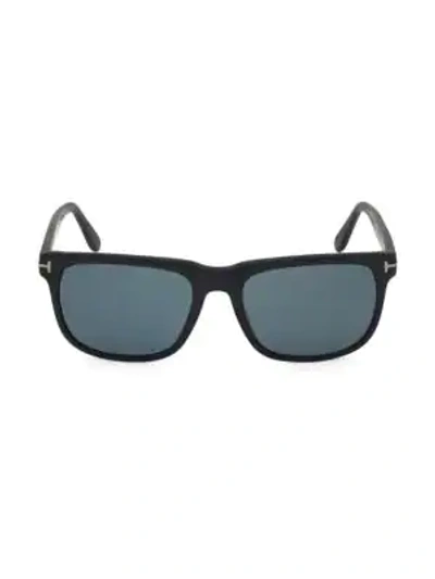 Shop Tom Ford 56mm Plastic Square Sunglasses In Matte Black
