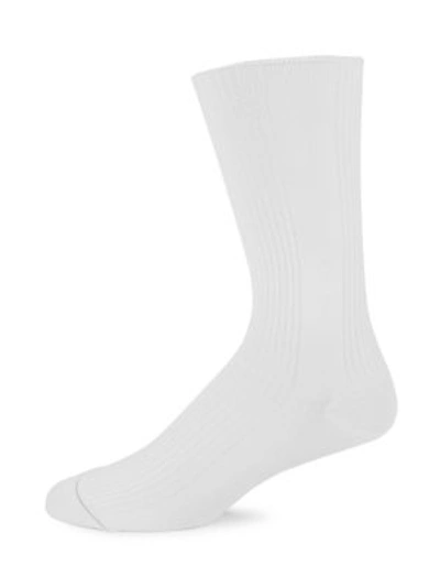 Shop Hom Men's Bio Bamboo Dress Socks In White