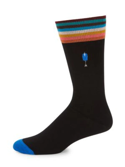Shop Paul Smith Men's Bespoke Knit Socks In Black