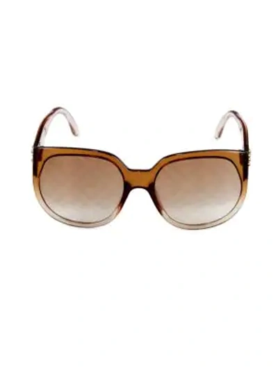 Shop Fendi Women's 60mm Round Sunglasses In Brown