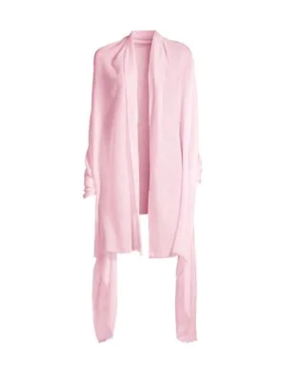 Shop White + Warren Spray-dyed Woven Cashmere Wrap In Rose Water
