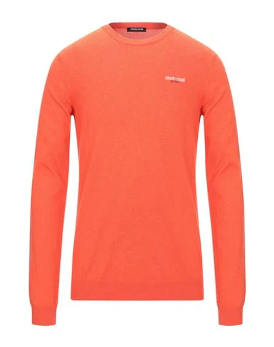Shop Roberto Cavalli Sport Sweaters In Orange