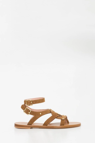 Shop Alberta Ferretti Gladiator Thong Sandals In Cammello