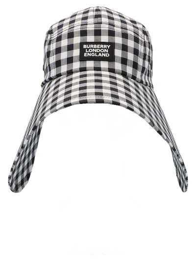 Shop Burberry Cap In Nero Bianco