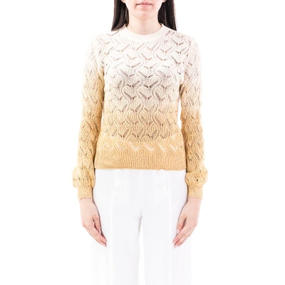 Shop L'autre Chose Lautre Chose Cotton Sweater In Ocher