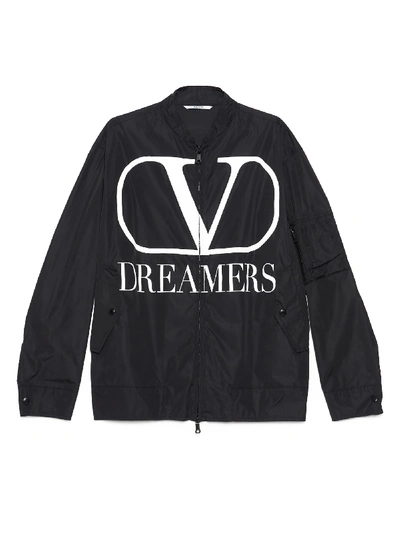 Shop Valentino Dreamers K-way In Black