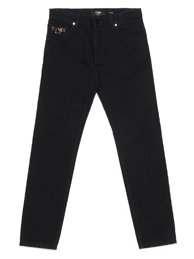 Shop Fendi Jeans In Black