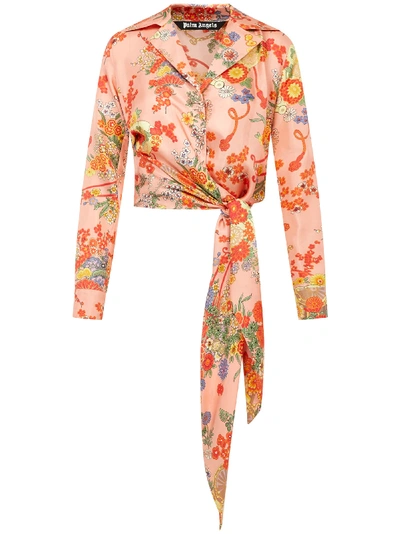 Shop Palm Angels Blooming Shirt In Multicolore