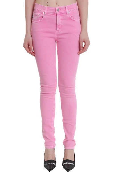 Shop Balenciaga Jeans In Rose-pink Denim