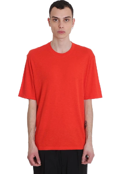 Shop Ami Alexandre Mattiussi T-shirt In Red Cotton