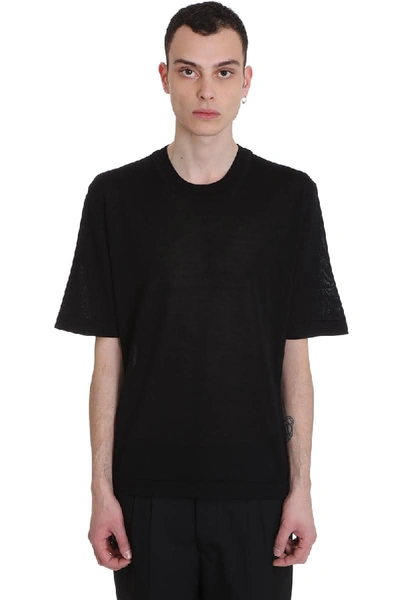 Shop Ami Alexandre Mattiussi T-shirt In Black Wool