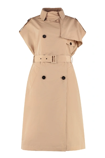 Shop Givenchy Sleeveless Trench Coat In Sand