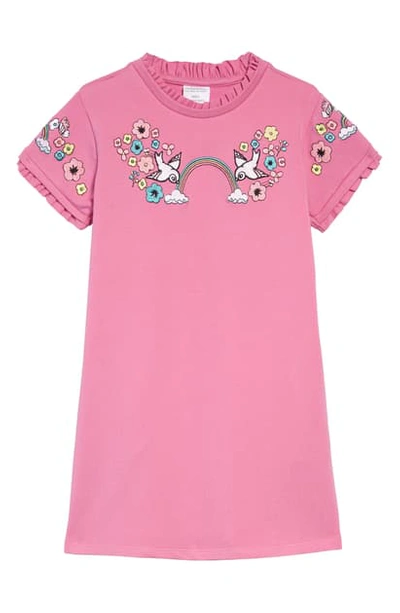Shop Art & Eden Leonor Organic Cotton T-shirt Dress In Pink