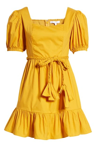 Shop English Factory Tie Waist Minidress In Yellow