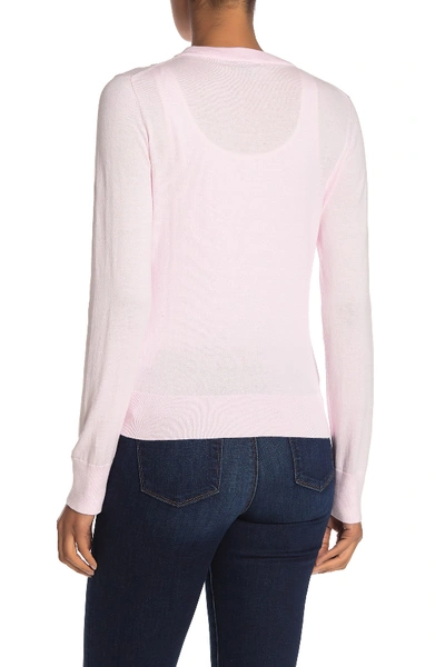 Shop J Crew Front Button Knit Cardigan In Pink