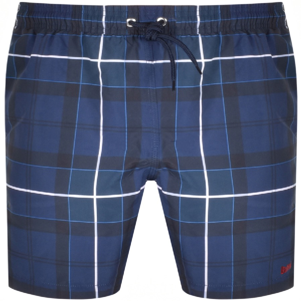 barbour tartan swim shorts
