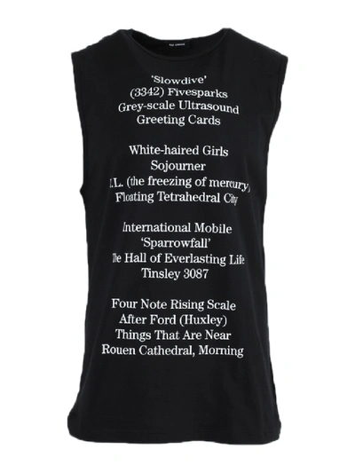 Shop Raf Simons Contrasting Text Tank Top In Black