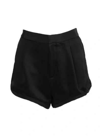 Shop Dundas Tailored Satin Shorts Black