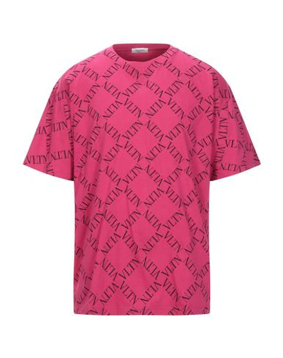 Shop Valentino T-shirt In Fuchsia