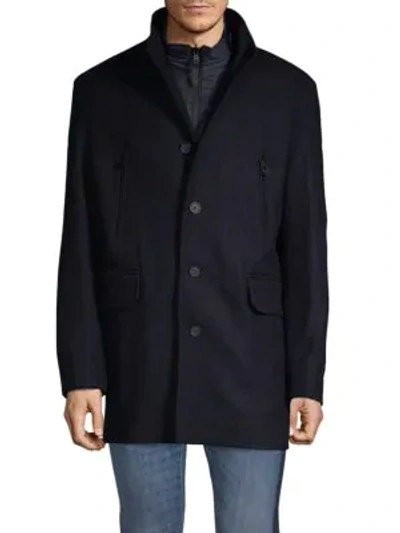 Cole Haan Men's Melton 3-in-1 Topper Jacket In Navy