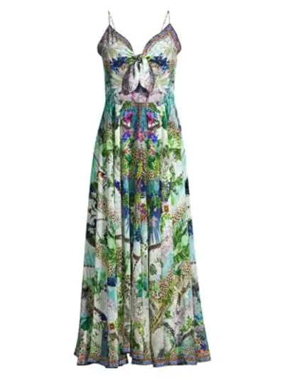 Shop Camilla Women's Moon Garden Tie-front Long Dress