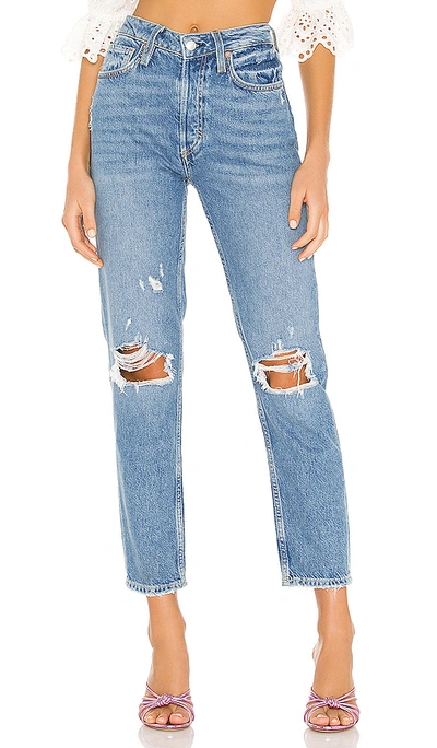 Shop Free People Fast Times High Rise Mom Jean In Blue