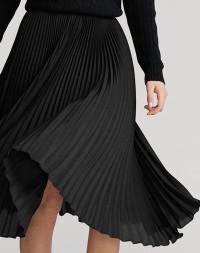 Shop Polo Ralph Lauren Pleated Midi Skirt Woman Midi Skirt Black Size 6 Polyester