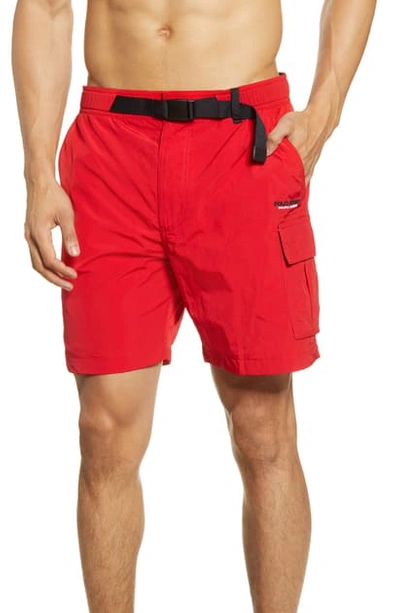 Shop Polo Ralph Lauren Nylon Utility Shorts In Rl2000 Red